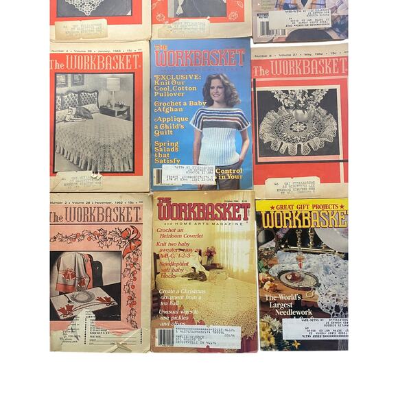 Workbasket Craft Magazine Vintage 1962 to 1993 Lot of 15 Crochet Knit Sewing - Picture 5 of 12